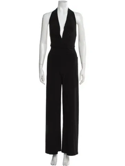Pre-owned Norma Kamali Halterneck Jumpsuit W/ Tags In Black