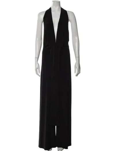 Pre-owned Norma Kamali Halterneck Jumpsuit W/ Tags In Black