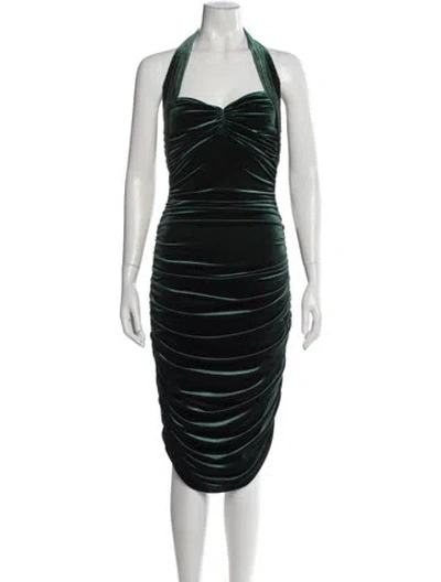 Pre-owned Norma Kamali Halterneck Knee-length Dress In Multi