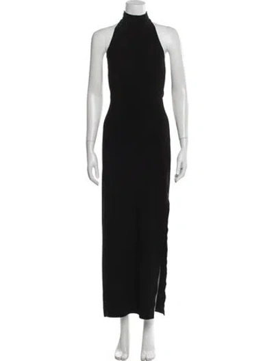 Pre-owned Norma Kamali Halterneck Long Dress In Black