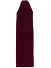Norma Kamali X Revolve Turtle Halter Side Slit In Purple