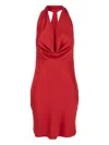 Norma Kamali Halterneck Mini Dress In Red