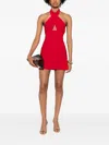 Norma Kamali Halter Pickleball Dress In Red