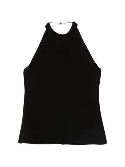 Norma Kamali Halterneck Top In Black
