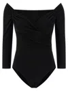Norma Kamali Heart-shaped Neckline Bodysuit In Black