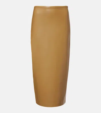 Norma Kamali High-rise Pencil Skirt In Neutral