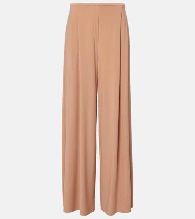 Norma Kamali Weite High-rise-hose In Braun