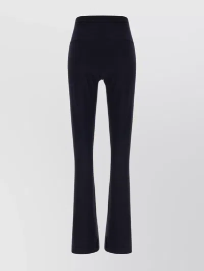 Norma Kamali High Waist Elastic Flared Pants Design In Black