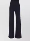 Norma Kamali High Waist Elastic Wide-leg Trousers In Blue