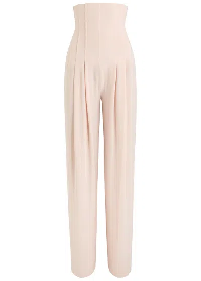 Norma Kamali High Waist Stretch-jersey Trousers In Pink