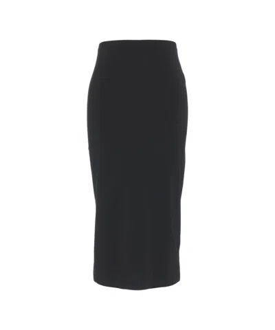 Norma Kamali High-waisted Body-hugging Midi Skirt In Black