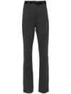 Norma Kamali High-waisted Boot-cut Trousers In Grey