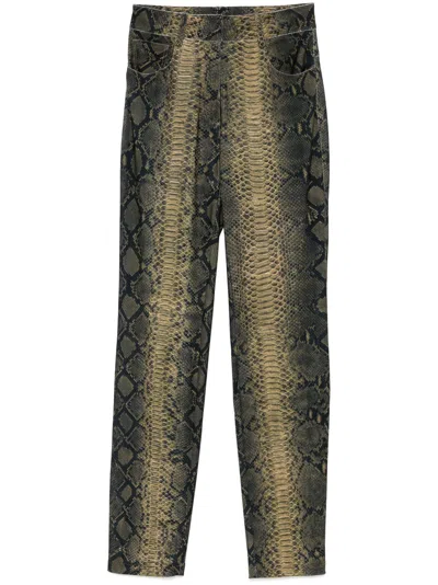 Norma Kamali High-waisted Leggings In Green