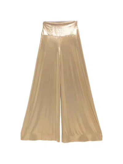 Norma Kamali High-waisted Pants In Brown