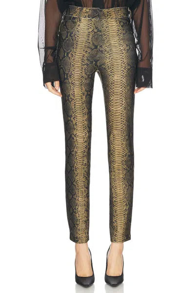 Norma Kamali High Waisted Pencil Leg In Python