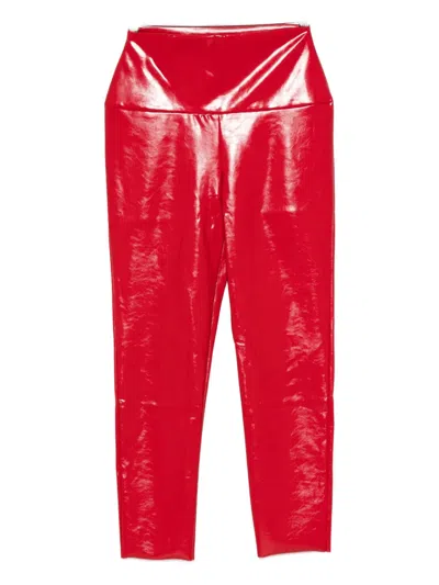 Norma Kamali High-waisted Trousers In Red