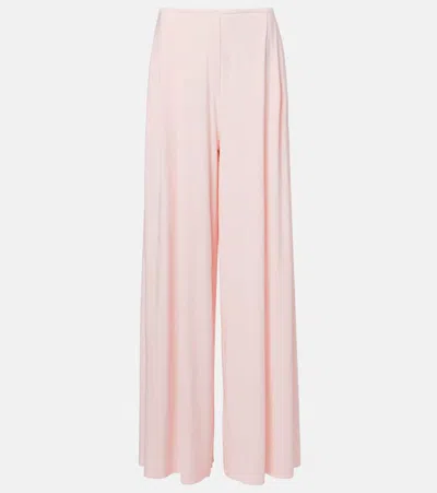 Norma Kamali High-rise Wide-leg Pants In Pink