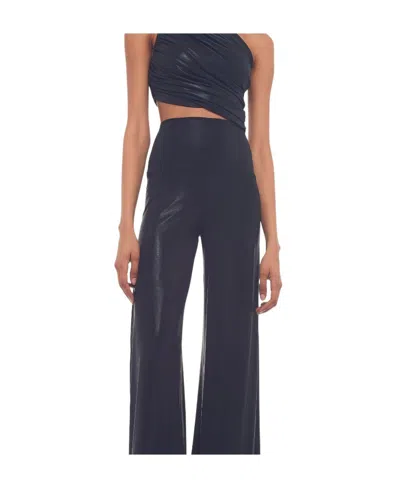 Norma Kamali High-waist Wide-leg Trousers In Blue