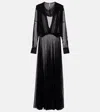 Norma Kamali Hooded Sheer Maxi Dress In Black