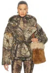 Norma Kamali Hooded Sleeping Bag Jacket In Green