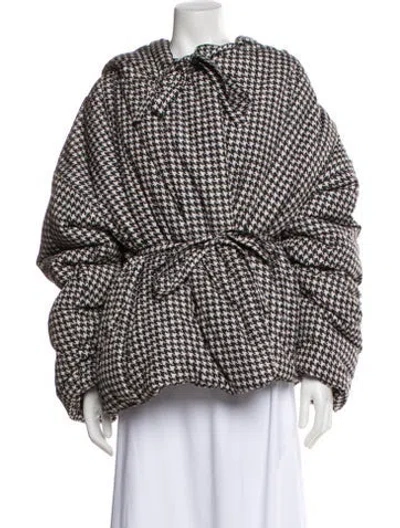 Pre-owned Norma Kamali Houndstooth Print Jacket In Multi