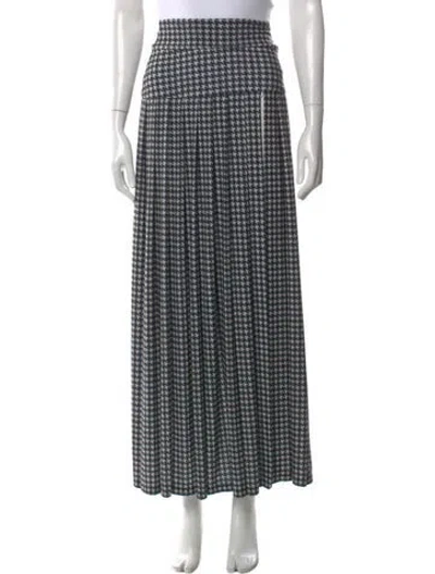 Pre-owned Norma Kamali Houndstooth Print Midi Length Skirt In Multi