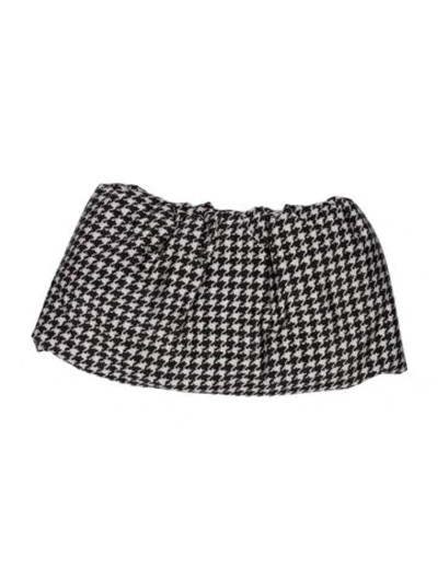 Pre-owned Norma Kamali Houndstooth Print Scarf In Black