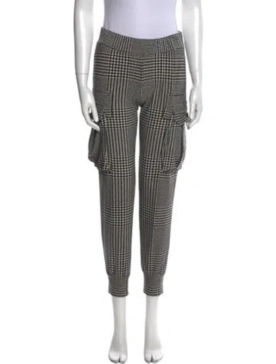 Pre-owned Norma Kamali Houndstooth Print Skinny Leg Pants In Multi