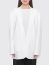 Norma Kamali Oversized Single-breasted Blazer Jacket In White