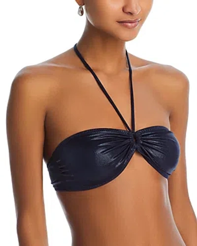 Norma Kamali Jason Bandeau Bikini Top In True Navy