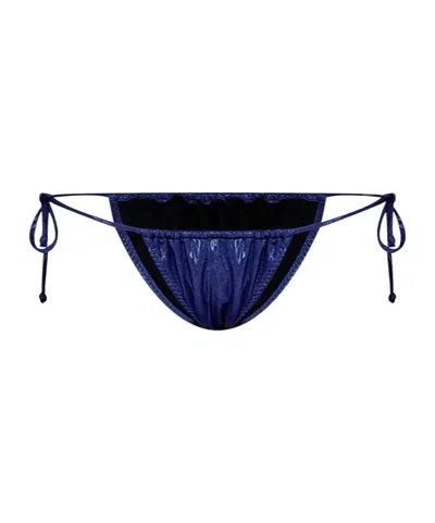 Norma Kamali Jason Bikini Bottoms In Blue