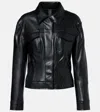 Norma Kamali Faux-leather Jacket In Blue