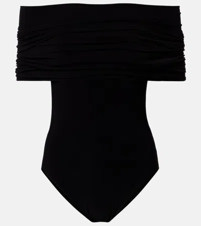 Norma Kamali Jersey Bodysuit In Black