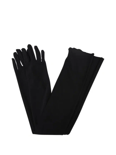 Norma Kamali Jersey Gloves In Black