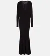 Norma Kamali Scoop Neckline Maxi Dress In Black