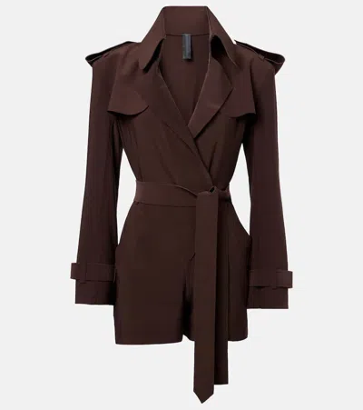 Norma Kamali Jersey Jumpsuit In Brown