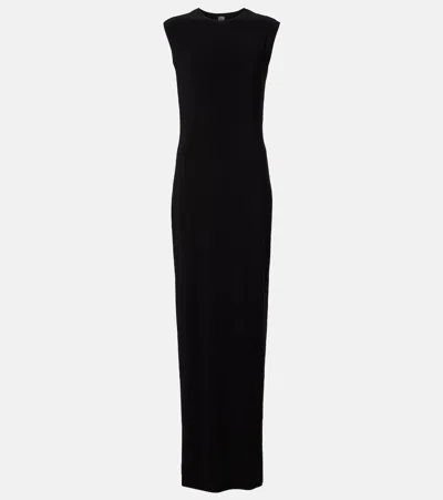 Norma Kamali Stretch-crepe Maxi Dress In Black