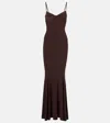 Norma Kamali Underwire Fishtail Gown In Brown