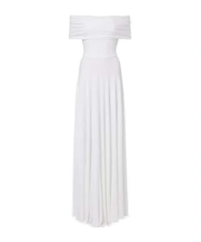 Norma Kamali Jersey Maxi Dress In White