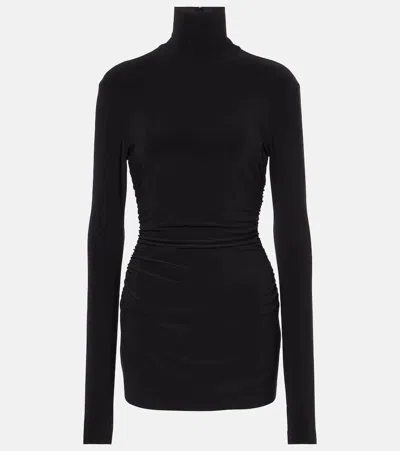 NORMA KAMALI JERSEY MINIDRESS