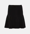Norma Kamali Flared High-waisted Mini Skirt With Elasticated Waistband In Black