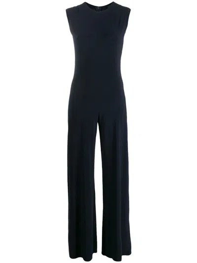 Norma Kamali Jersey Sleeveless Jumpsuit In Black