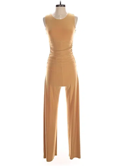Pre-owned Norma Kamali Jumpsuit In Tan