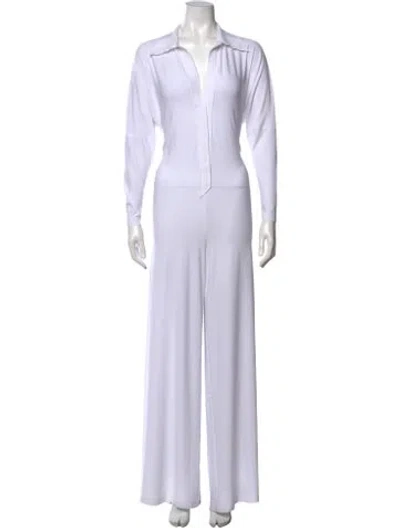 Pre-owned Norma Kamali Jumpsuit In White