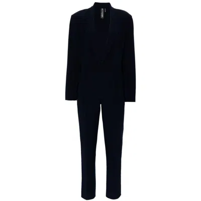 Norma Kamali Jumpsuits Blue In Black