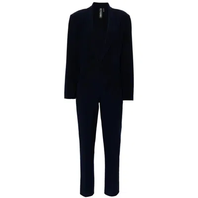 Norma Kamali Jumpsuits Blue In Black