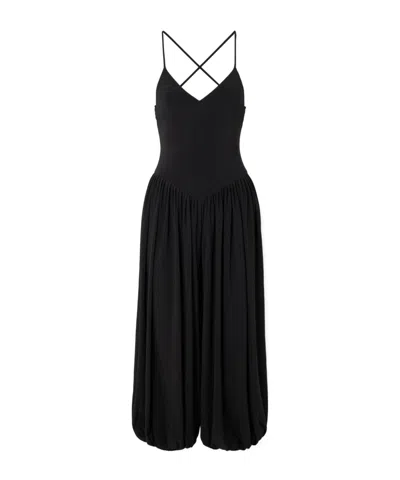 Norma Kamali Kenny Halterneck Jumpsuit In Black
