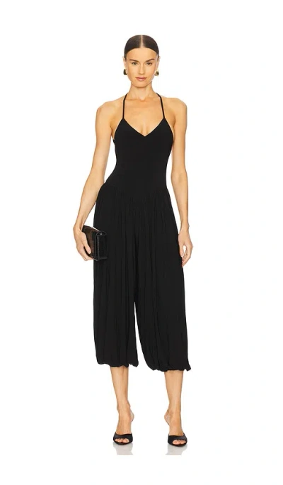 Norma Kamali Kenny Jumpsuit In 黑色