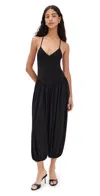 Norma Kamali Kenny Draped Stretch-jersey Jumpsuit In Black