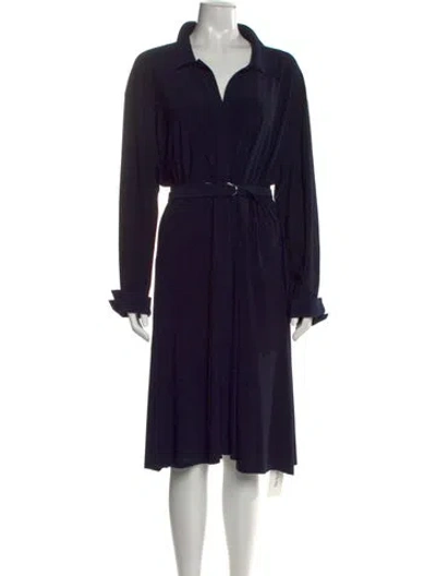 Pre-owned Norma Kamali Knee-length Dress In Blue